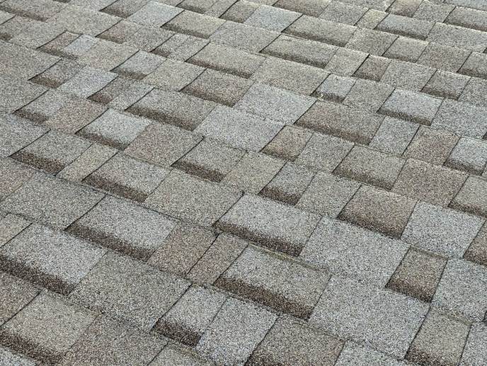 Asphalt shingle roof texture detail